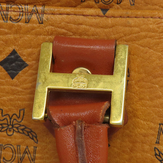 MCM Boston Duffel bag PVC Brown Small Ella Women Used Authentic