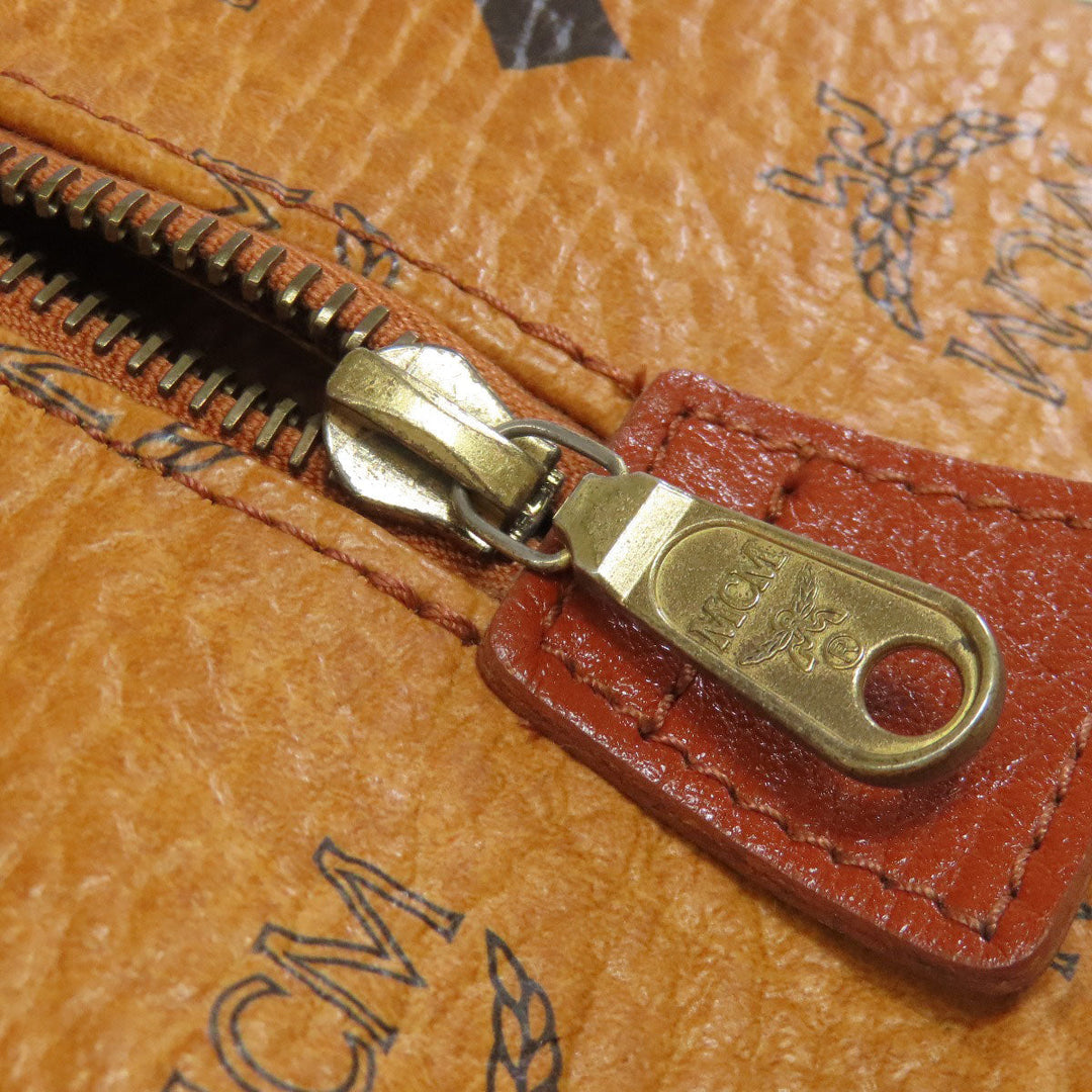 MCM Boston Duffel bag PVC Brown Small Ella Women Used Authentic