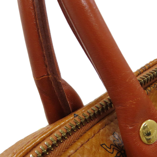 MCM Boston Duffel bag PVC Brown Small Ella Women Used Authentic