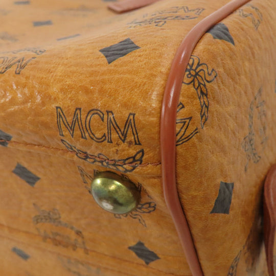 MCM Boston Duffel bag PVC Brown Small Ella Women Used Authentic