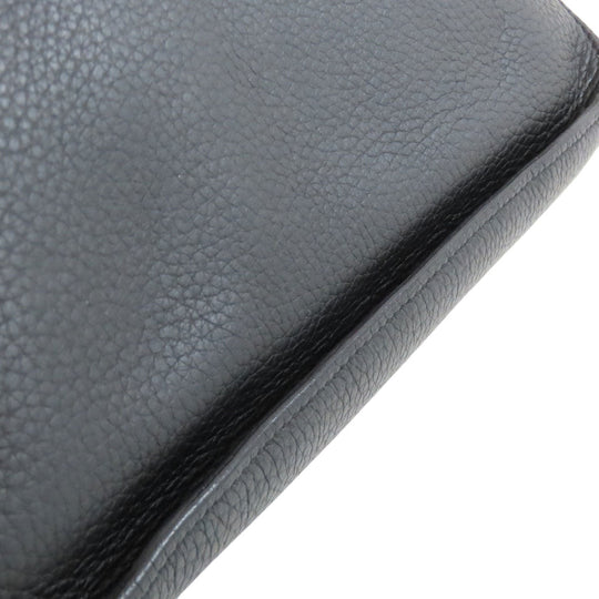 HERMES Shoulder Bag Taurillon Clemence black Gypsiere 28 SilverMetal Women Used Authentic