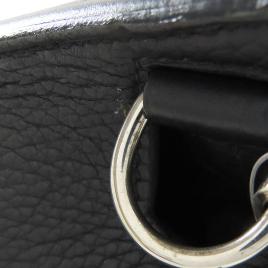 HERMES Shoulder Bag Taurillon Clemence black Gypsiere 28 SilverMetal Women Used Authentic