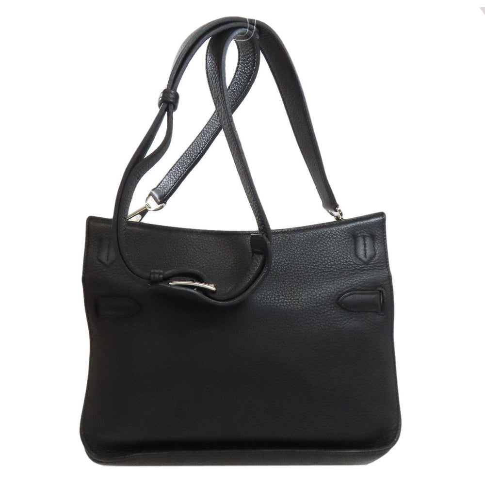HERMES Shoulder Bag Taurillon Clemence black Gypsiere 28 SilverMetal Women Used Authentic