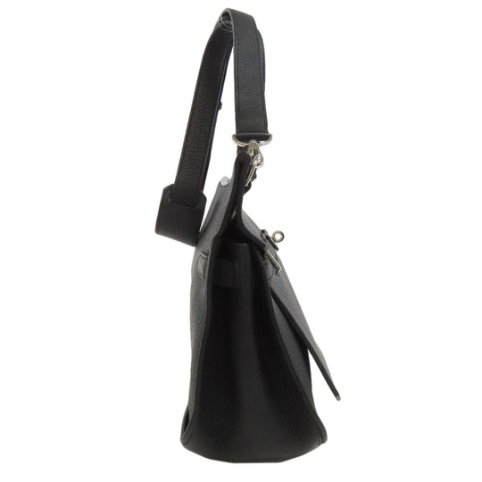 HERMES Shoulder Bag Taurillon Clemence black Gypsiere 28 SilverMetal Women Used Authentic