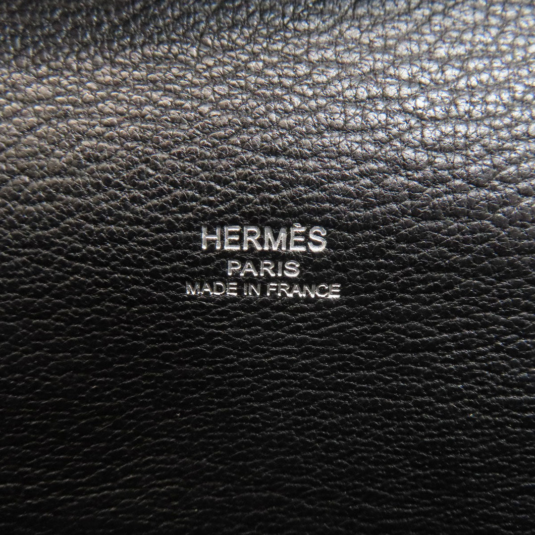 HERMES Shoulder Bag Taurillon Clemence black Gypsiere 28 SilverMetal Women Used Authentic