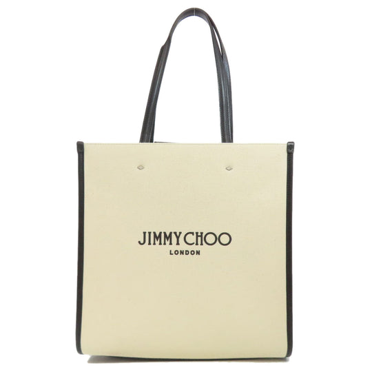 JIMMY CHOO Tote Bag canvas white logo