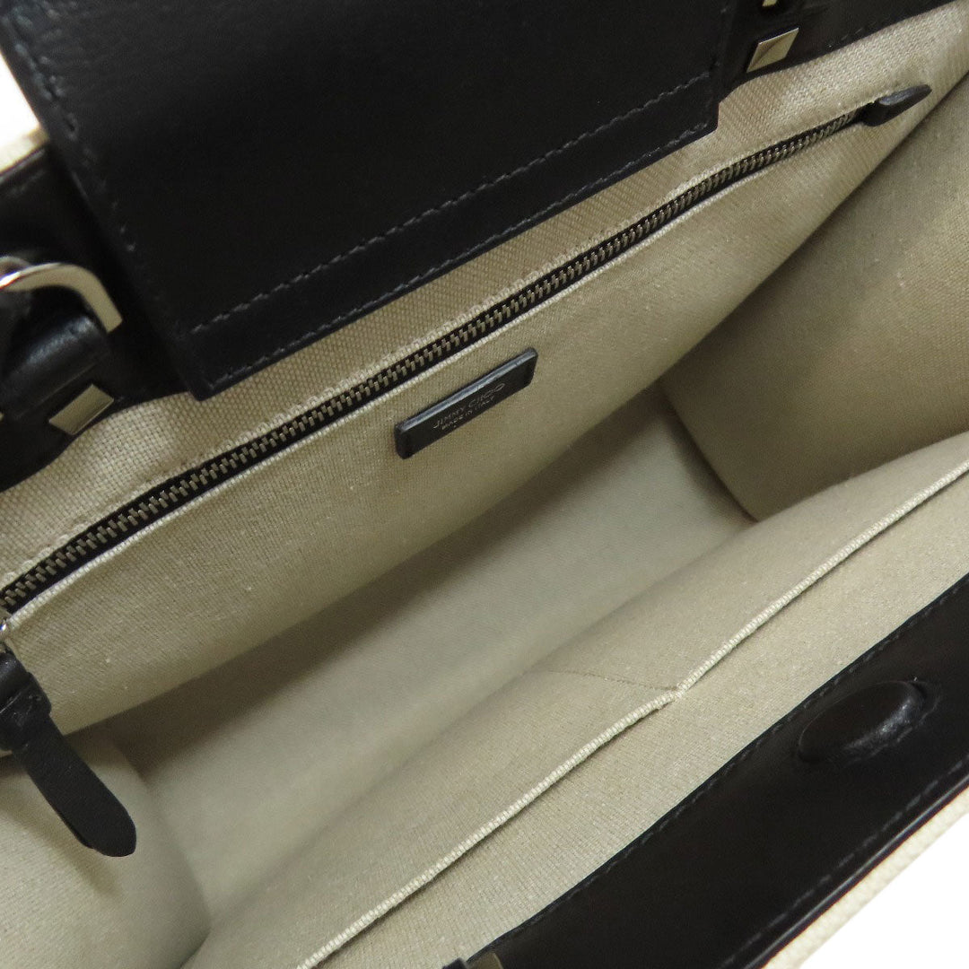 JIMMY CHOO Tote Bag canvas white logo