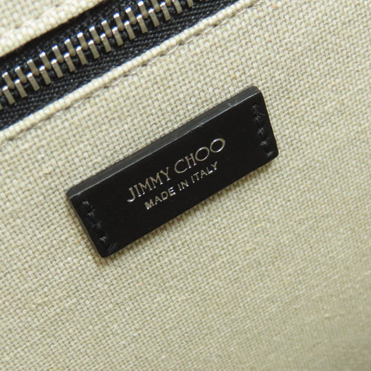 JIMMY CHOO Tote Bag canvas white logo