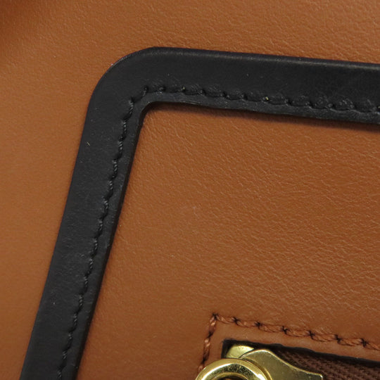 FENDI Tote Bag 8BH344 Calfskin Brown Runaway 2WAY