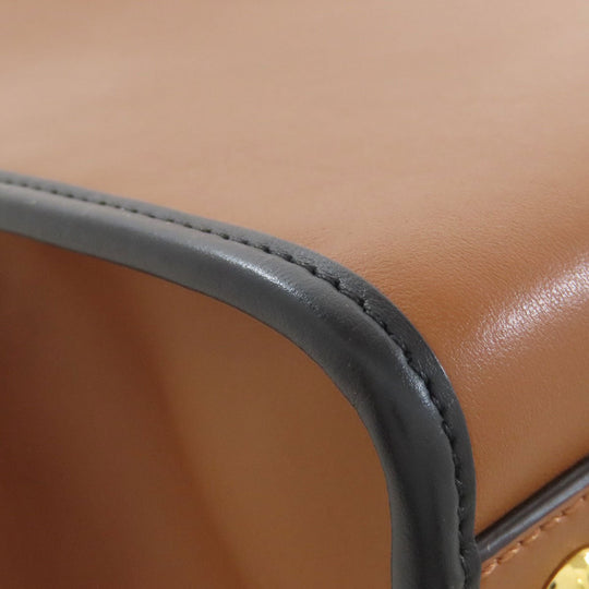 FENDI Tote Bag 8BH344 Calfskin Brown Runaway 2WAY