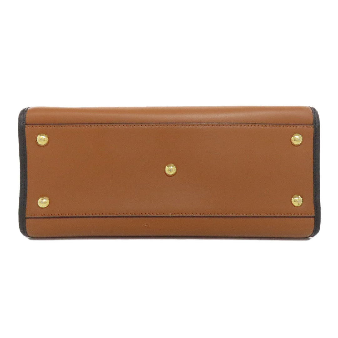 FENDI Tote Bag 8BH344 Calfskin Brown Runaway 2WAY