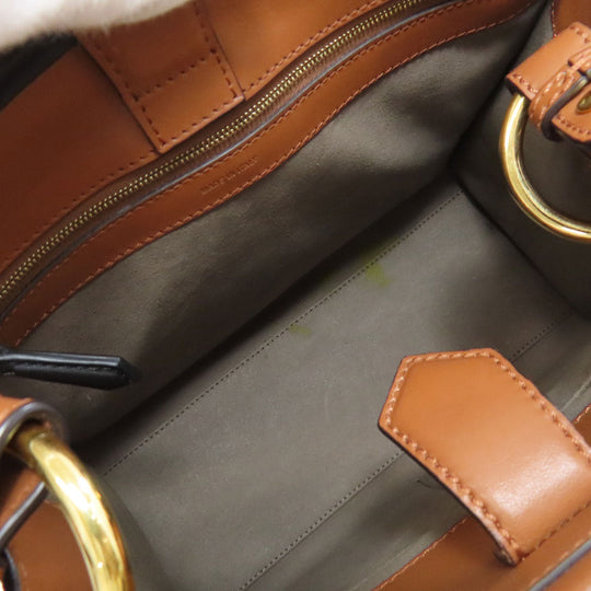 FENDI Tote Bag 8BH344 Calfskin Brown Runaway 2WAY