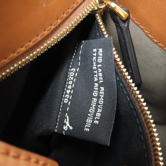 FENDI Tote Bag 8BH344 Calfskin Brown Runaway 2WAY