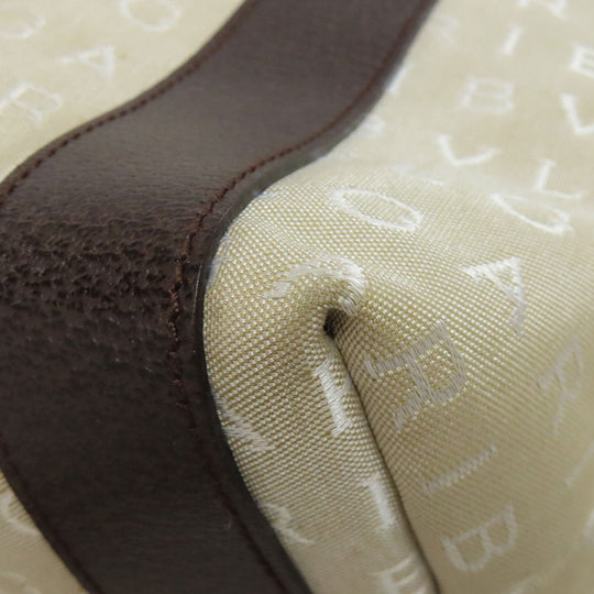 BVLGARI Tote Bag canvas beige Logo mania