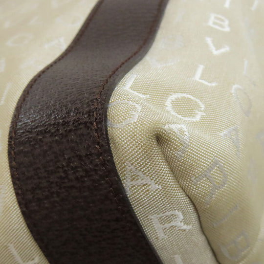 BVLGARI Tote Bag canvas beige Logo mania
