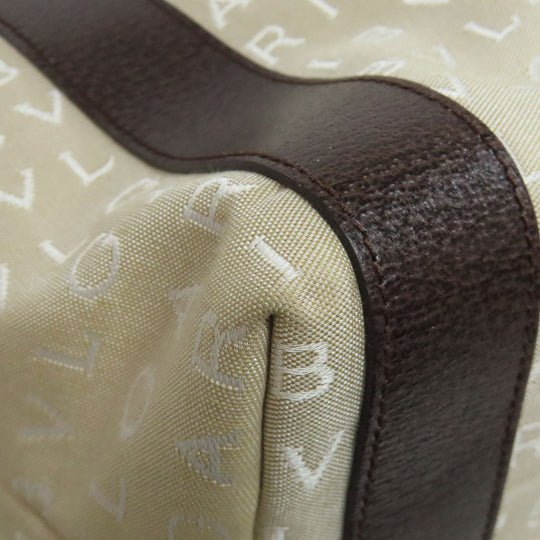 BVLGARI Tote Bag canvas beige Logo mania