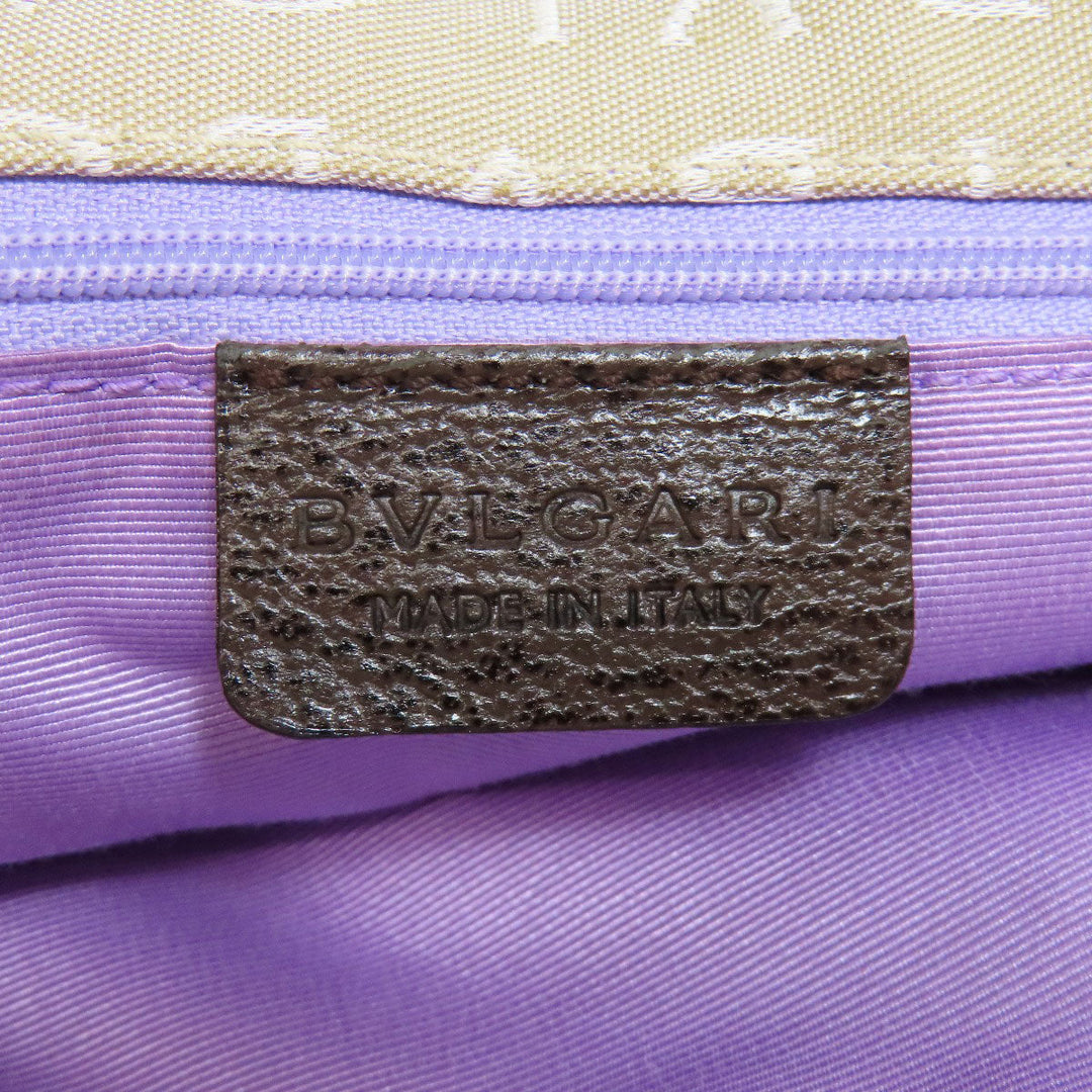 BVLGARI Tote Bag canvas beige Logo mania