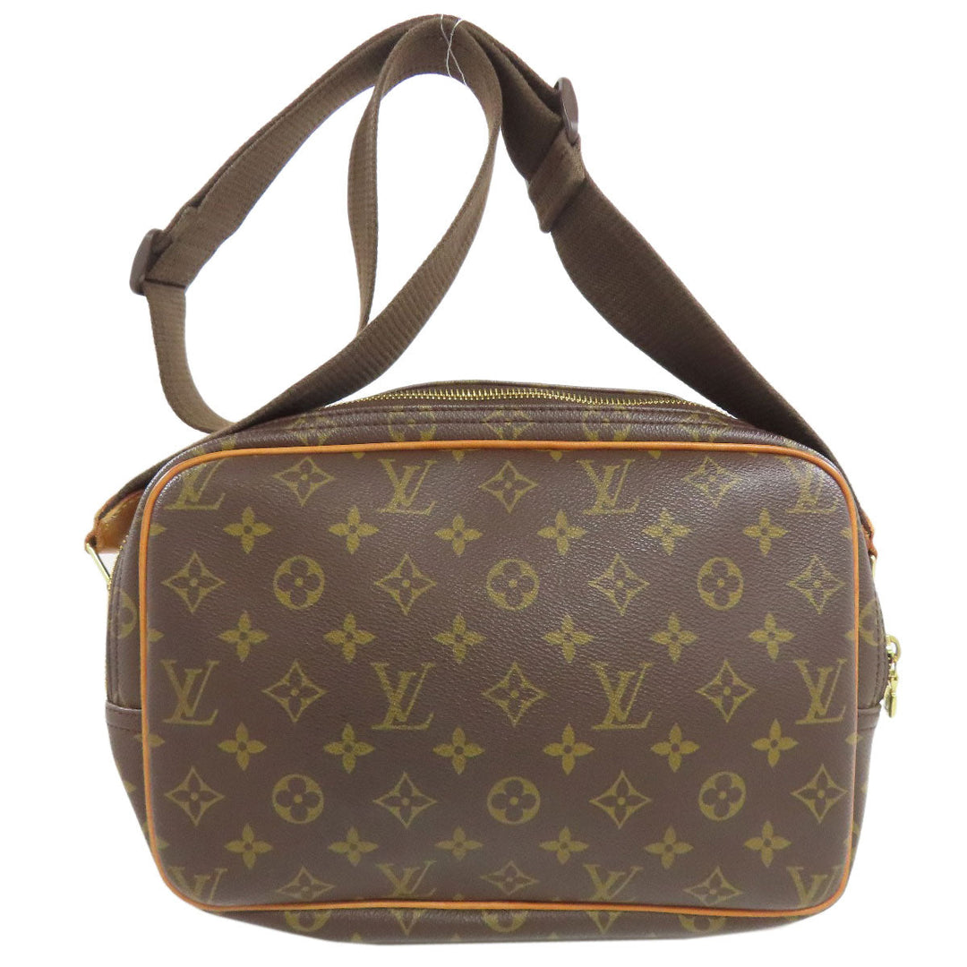 LOUIS VUITTON Shoulder Bag M45254 Monogram canvas Brown Reporter 28