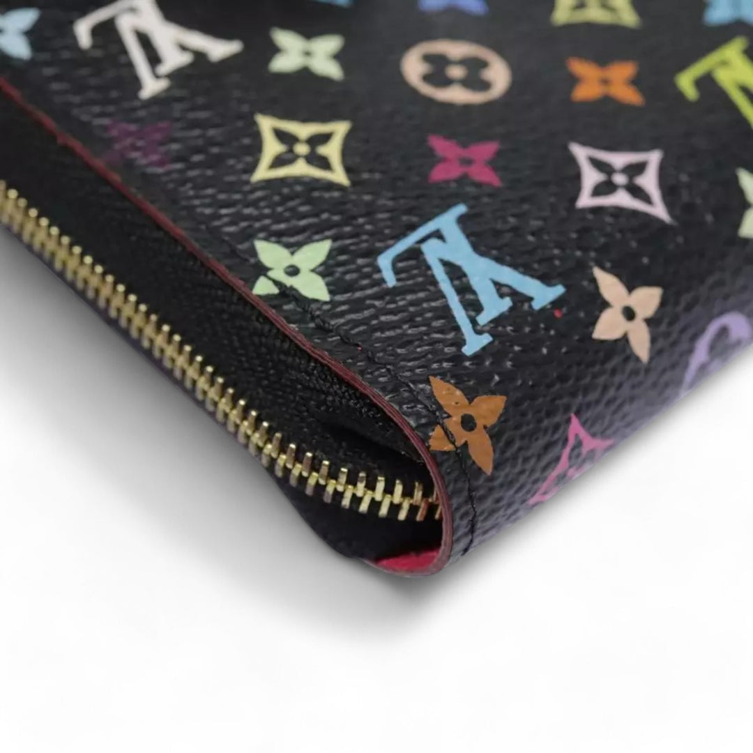 Louis Vuitton Monogram Zippy Coin Purse Multicolor Black Women's Canvas Wallet