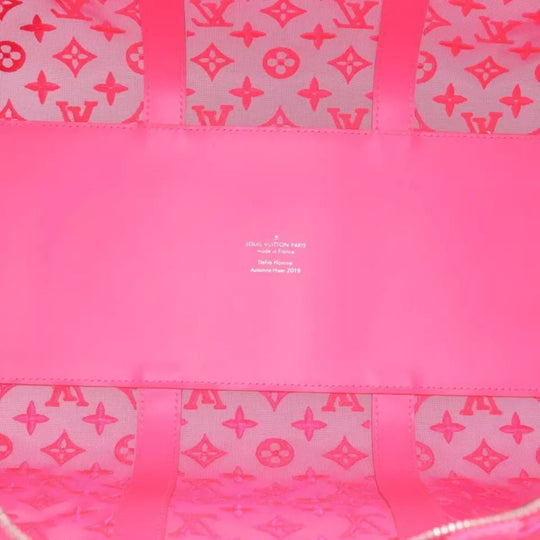 Louis Vuitton Monogram Mesh Keepall Bandouliere 50 Bag Pink M45048 Boston Style for Women