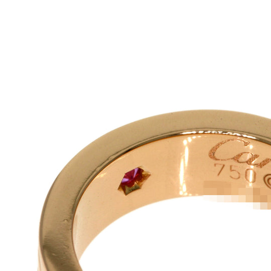 CARTIER Ring 18K Pink Gold gold Love Ring Pink Sapphire #48 Women Used Authentic