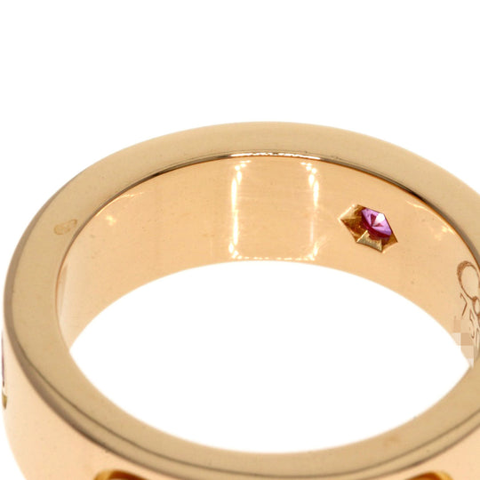 CARTIER Ring 18K Pink Gold gold Love Ring Pink Sapphire #48 Women Used Authentic