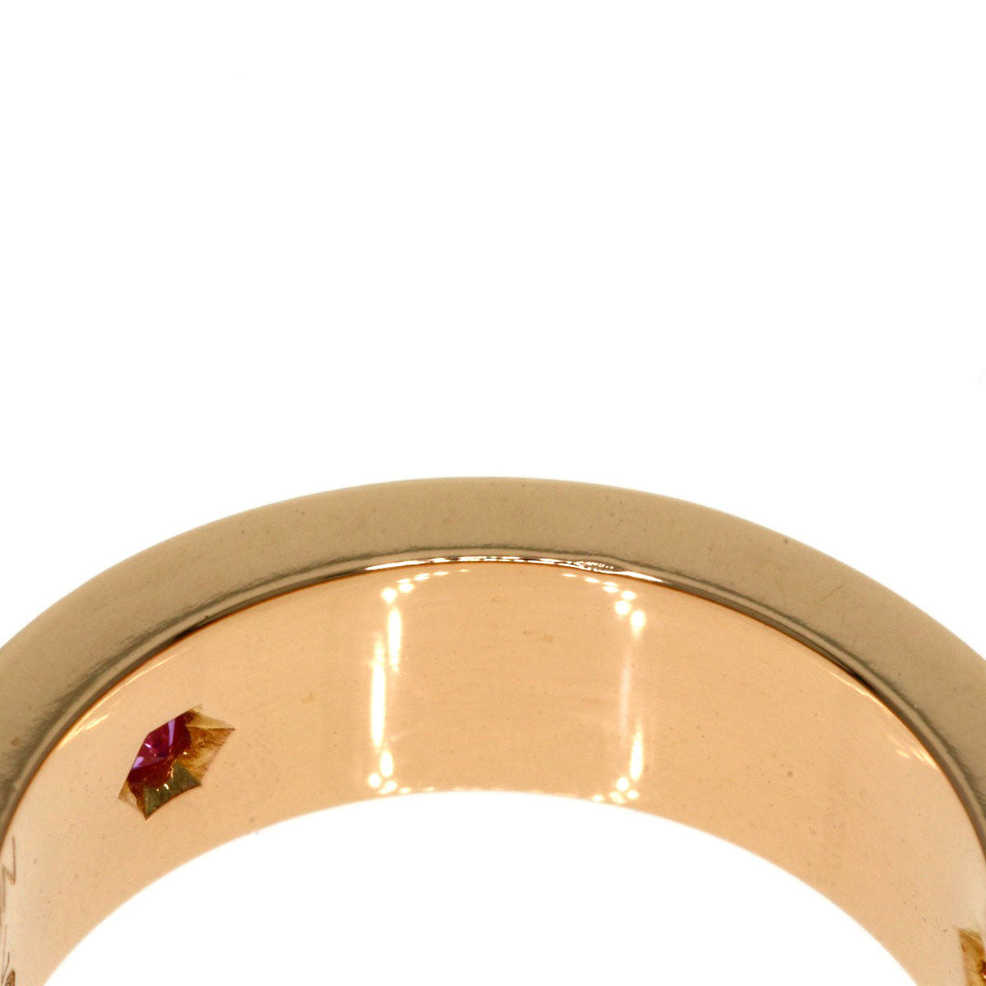CARTIER Ring 18K Pink Gold gold Love Ring Pink Sapphire #48 Women Used Authentic