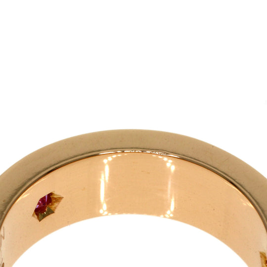 CARTIER Ring 18K Pink Gold gold Love Ring Pink Sapphire #48 Women Used Authentic