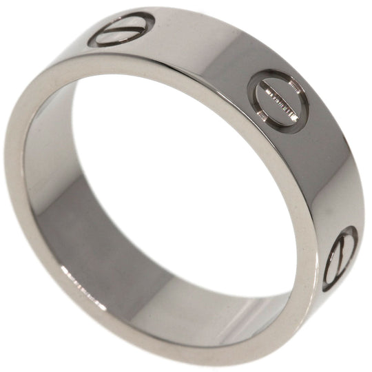 CARTIER Ring K18WG Silver Love Ring #55 Women Used Authentic
