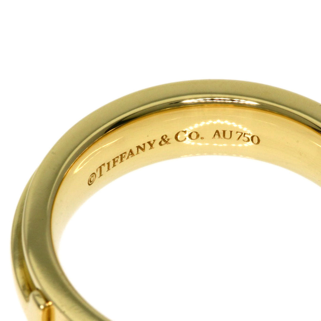 TIFFANY&Co. Ring 18K Yellow Gold gold T TWO narrow Women Used Authentic