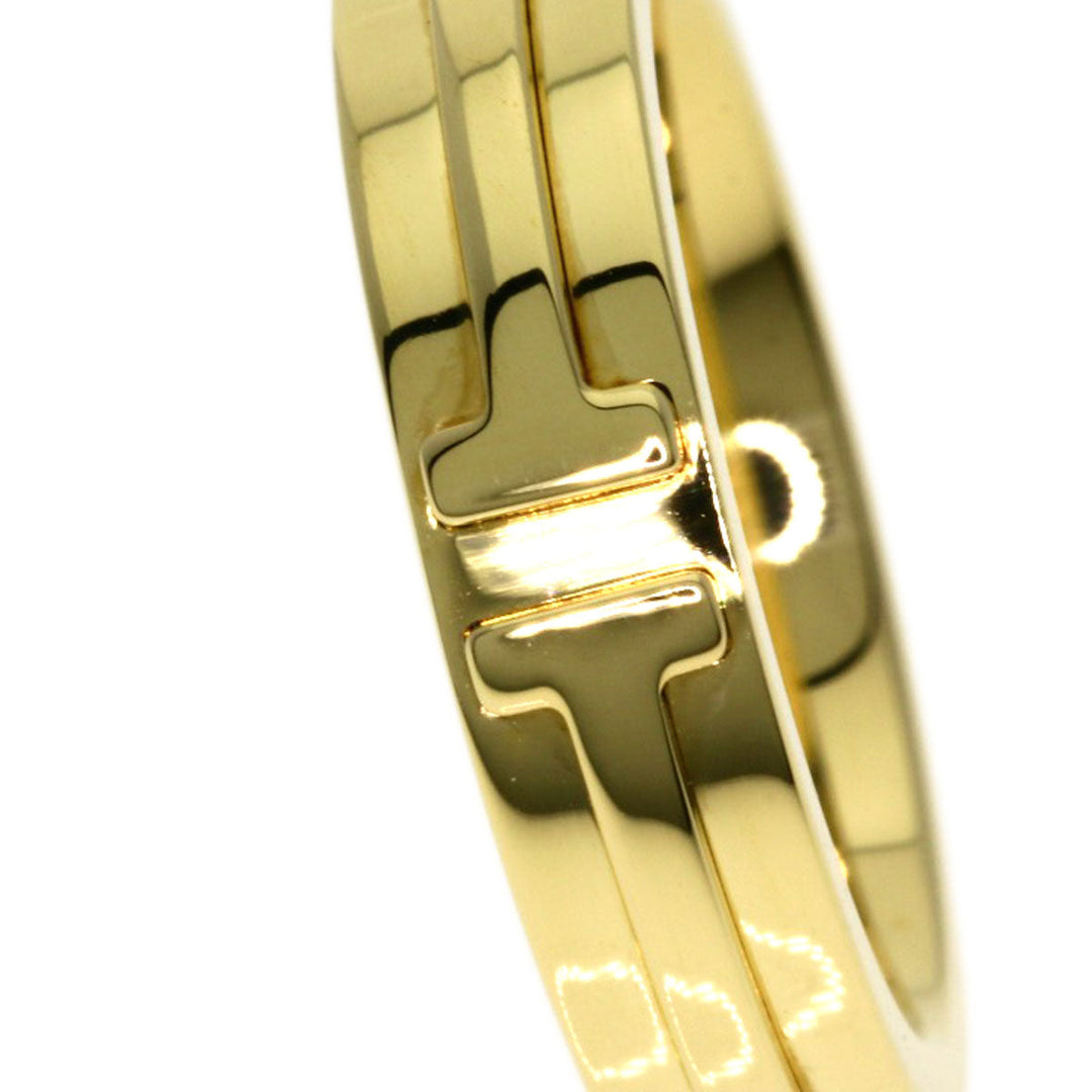 TIFFANY&Co. Ring 18K Yellow Gold gold T TWO narrow Women Used Authentic
