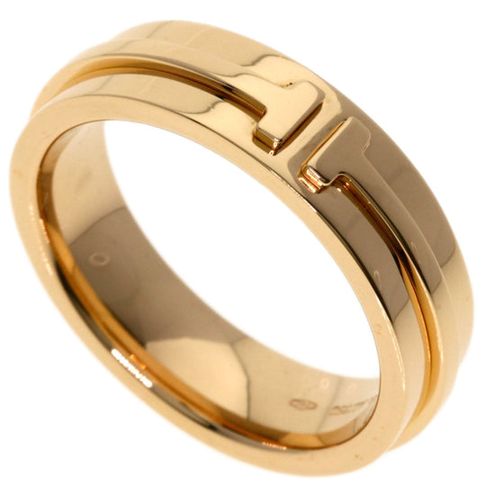 TIFFANY&Co. Ring 18K Yellow Gold gold T TWO wide Women Used Authentic