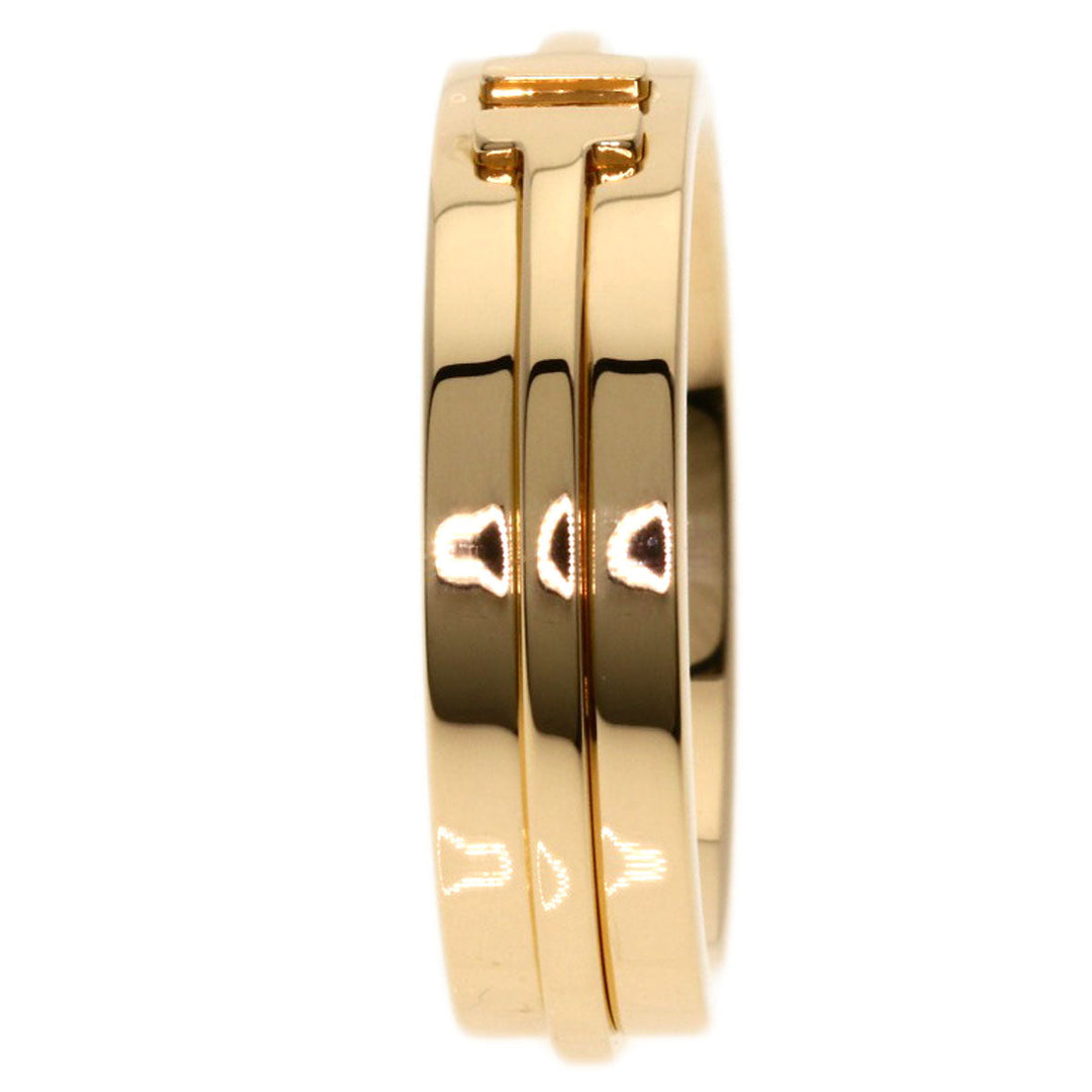 TIFFANY&Co. Ring 18K Yellow Gold gold T TWO wide Women Used Authentic