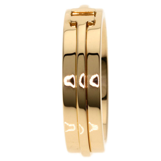 TIFFANY&Co. Ring 18K Yellow Gold gold T TWO wide Women Used Authentic