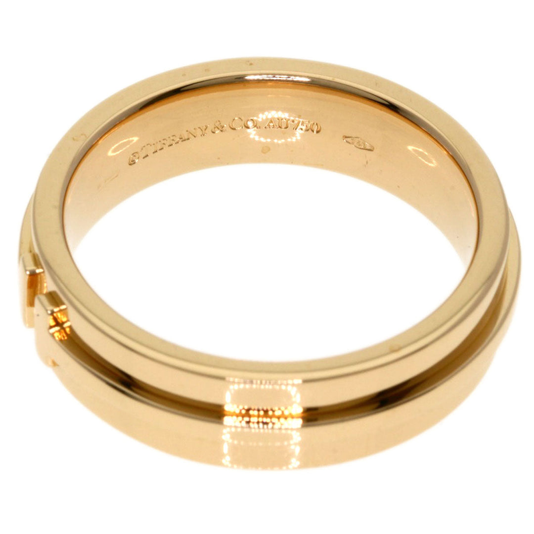 TIFFANY&Co. Ring 18K Yellow Gold gold T TWO wide Women Used Authentic