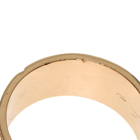 GUCCI Ring 18K Pink Gold gold Icon wide # 19 Women Used Authentic