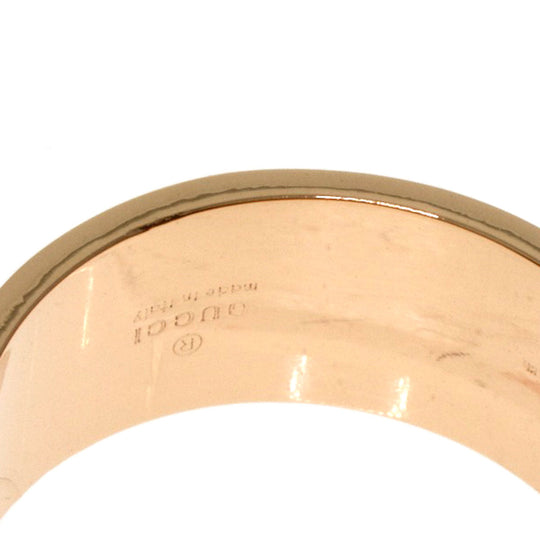 GUCCI Ring 18K Pink Gold gold Icon wide # 19 Women Used Authentic