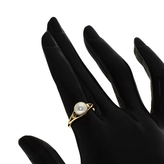 MIKIMOTO Ring K14YG gold Pearl