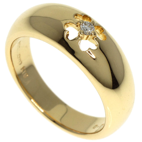 MIKIMOTO Ring 18K Yellow Gold gold Clover motif 1P diamond