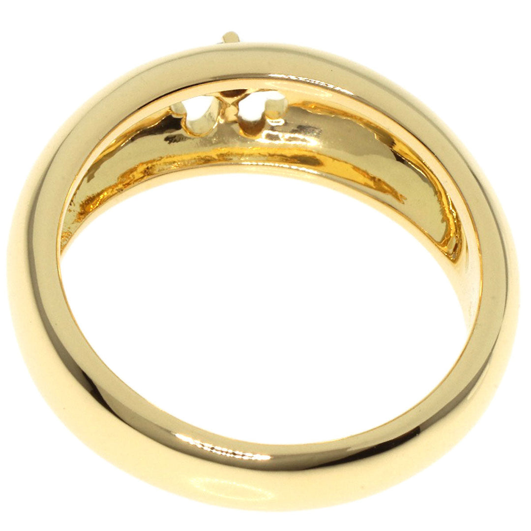 MIKIMOTO Ring 18K Yellow Gold gold Clover motif 1P diamond