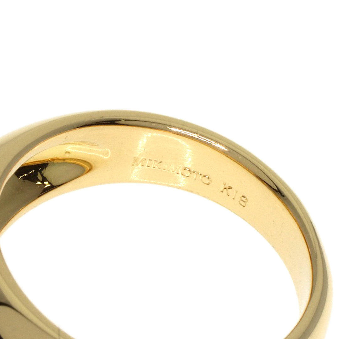 MIKIMOTO Ring 18K Yellow Gold gold Clover motif 1P diamond