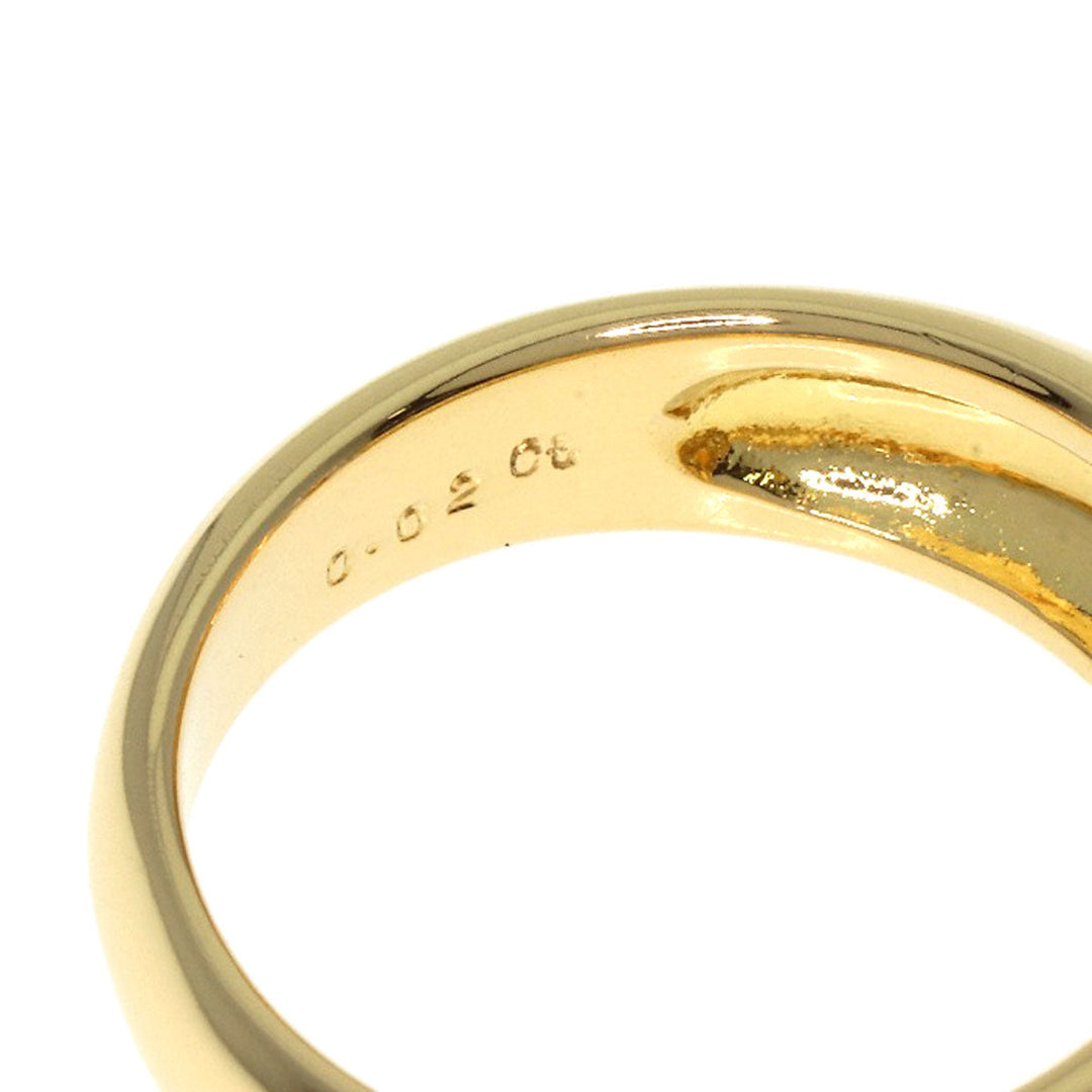 MIKIMOTO Ring 18K Yellow Gold gold Clover motif 1P diamond