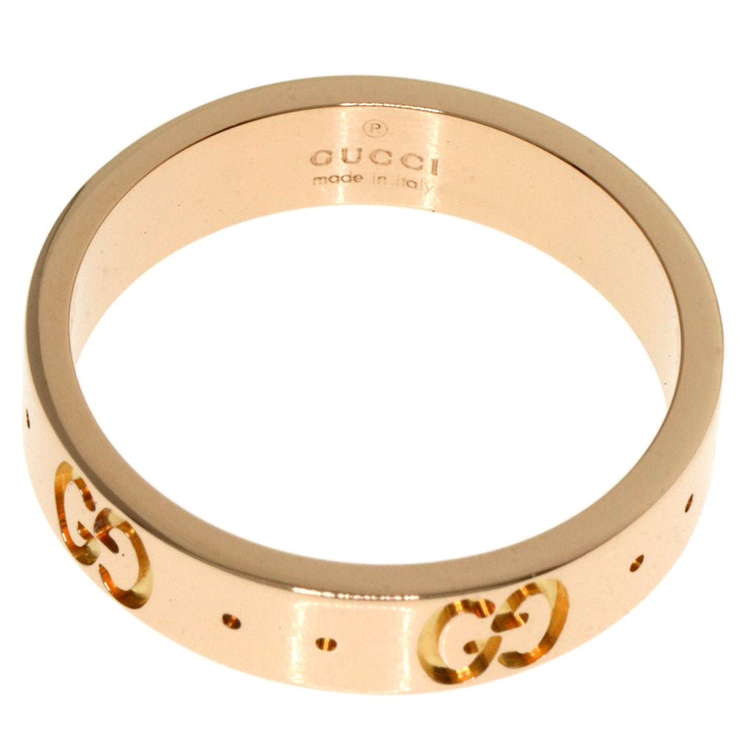 GUCCI Ring 18K Pink Gold gold Icon # 9 Women Used Authentic