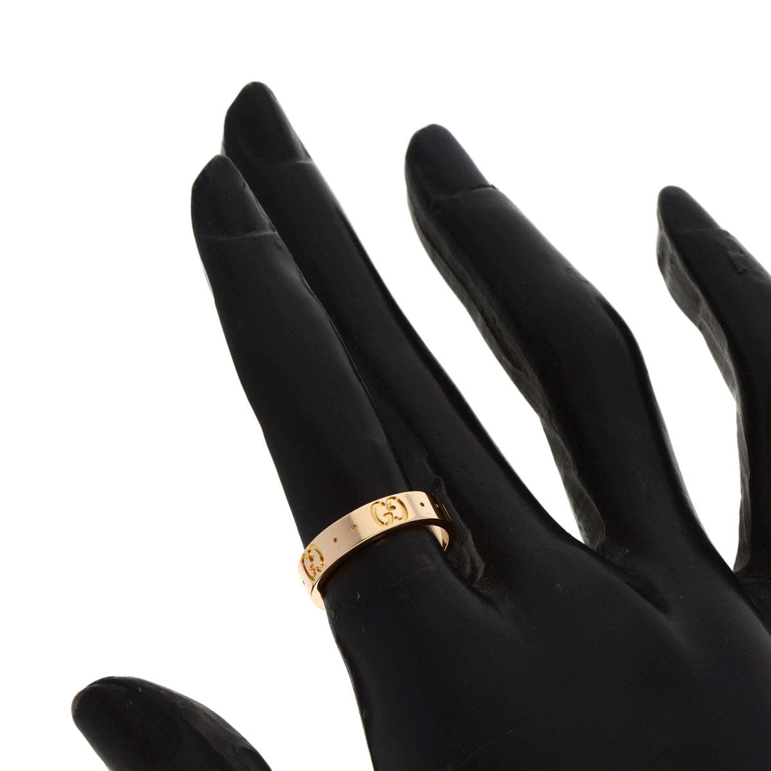 GUCCI Ring 18K Pink Gold gold Icon # 9 Women Used Authentic