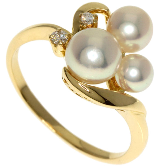 MIKIMOTO Ring 18K Yellow Gold gold Pearl pearl diamond Women Used Authentic