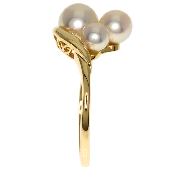 MIKIMOTO Ring 18K Yellow Gold gold Pearl pearl diamond Women Used Authentic