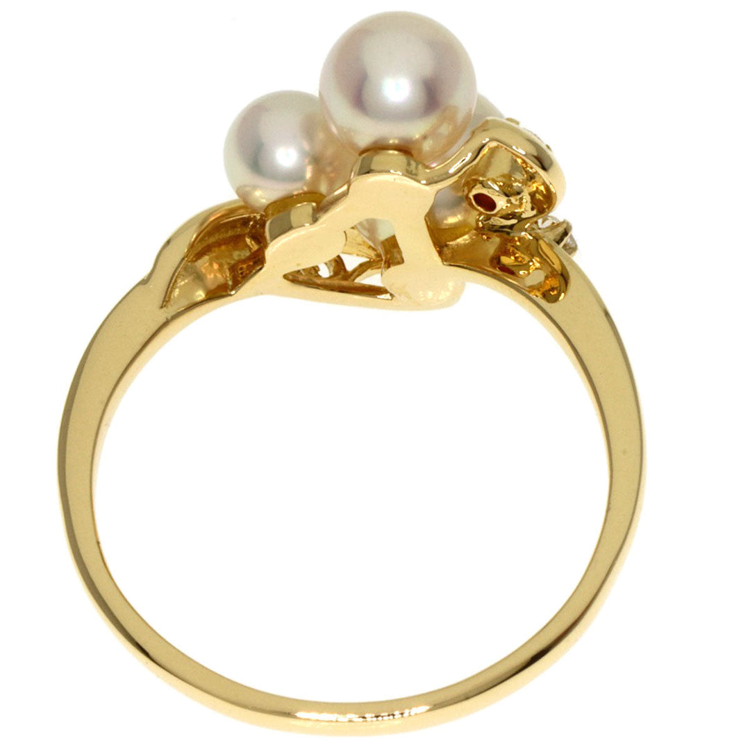 MIKIMOTO Ring 18K Yellow Gold gold Pearl pearl diamond Women Used Authentic
