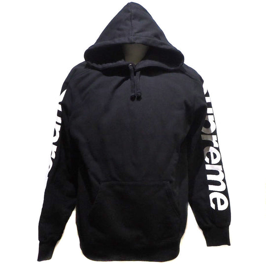 Supreme Hoodie cotton black unisex(Unisex) S Used Authentic
