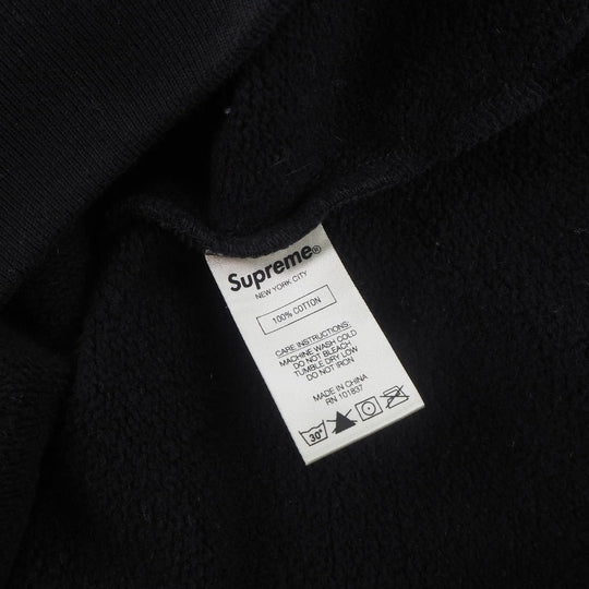 Supreme Hoodie cotton black unisex(Unisex) S Used Authentic