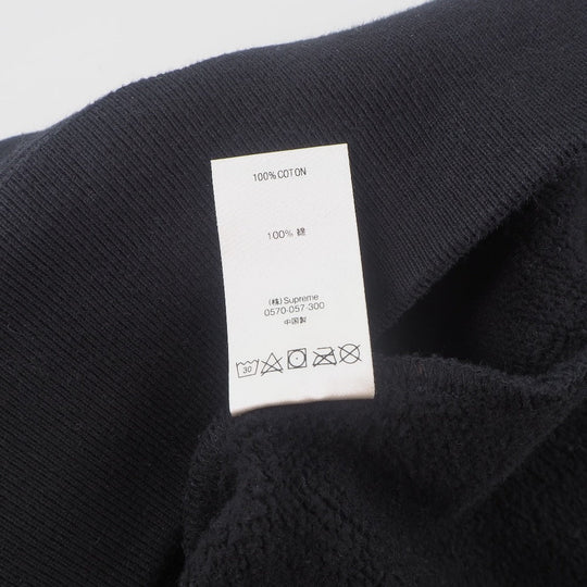 Supreme Hoodie cotton black unisex(Unisex) S Used Authentic